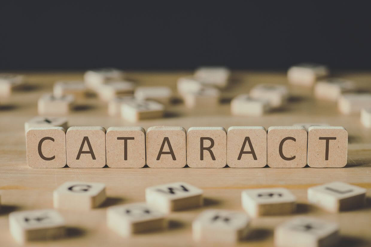 Scrabble letters saying cataract